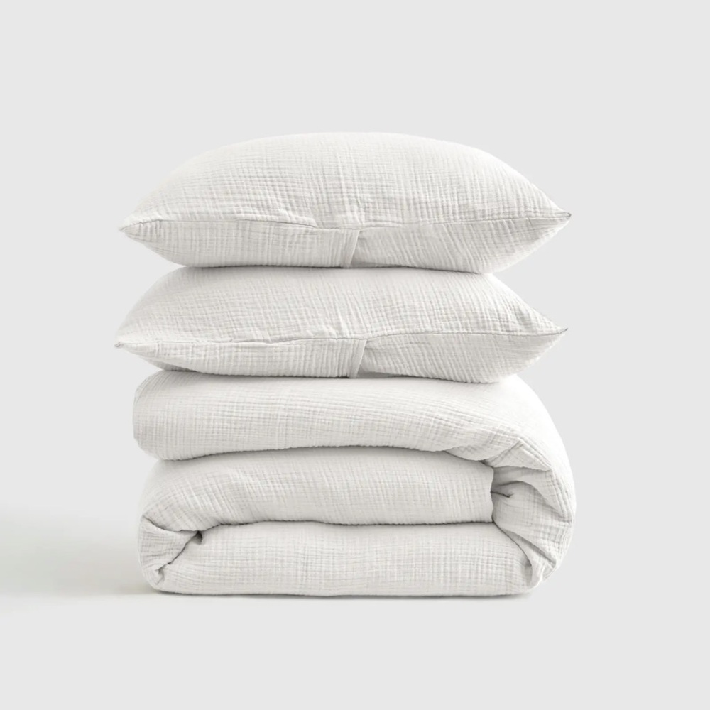 Quince Organic Airy Gauze Duvet Cover Set